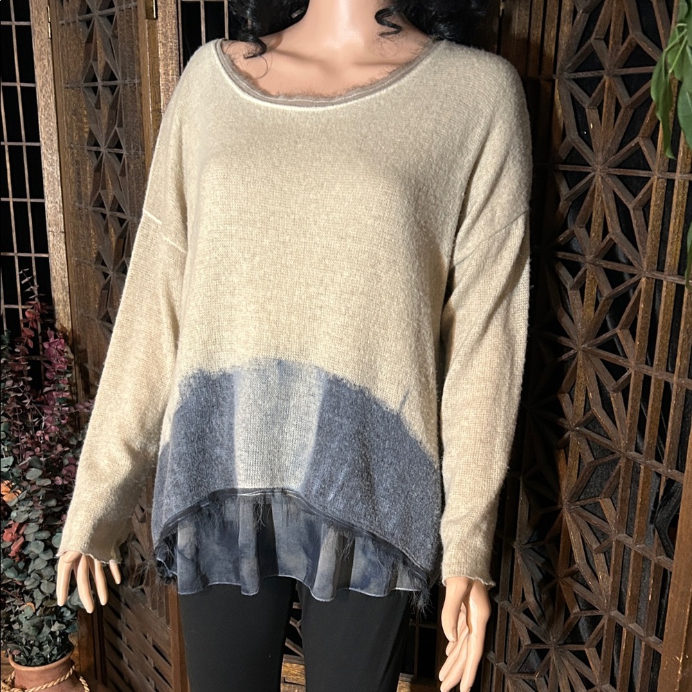 TEMPO PARIS HI LO SWEATER M/ L